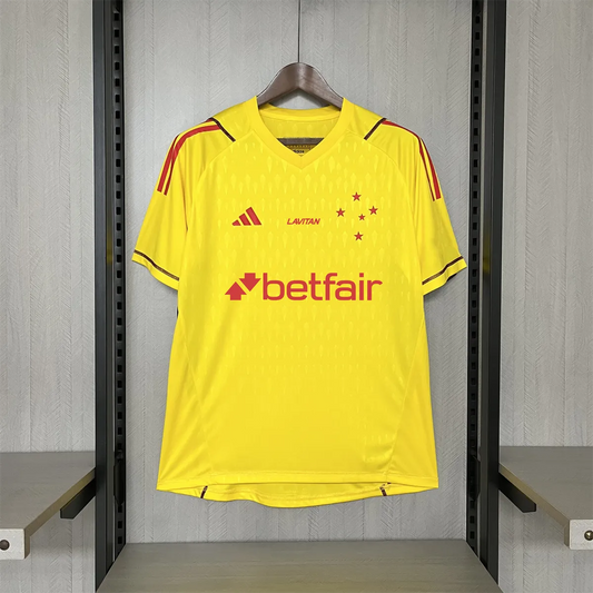 Camisola GK Yellow Cruzeiro 2024/25 + all sponsors