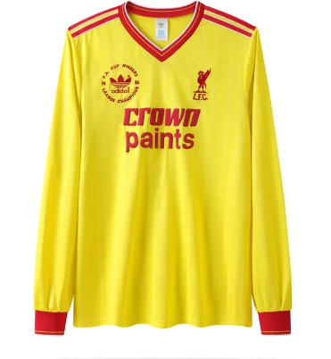 Camisola Principal Liverpool 1986 Manga Comprida