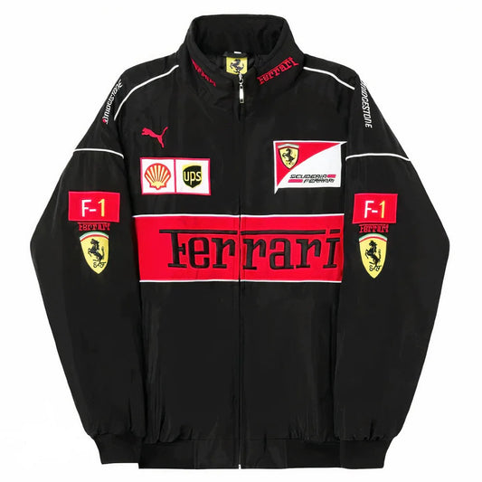Casaco Ferrari - Racing Vintage Preto