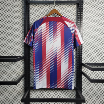 Barcelona Camisola de Treino White Blue and Red 2023/24