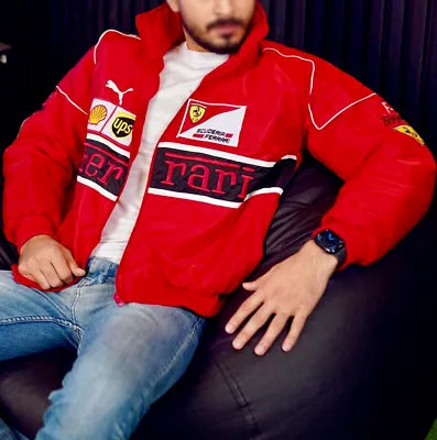 Casaco Ferrari - Racing Vintage Vermelho